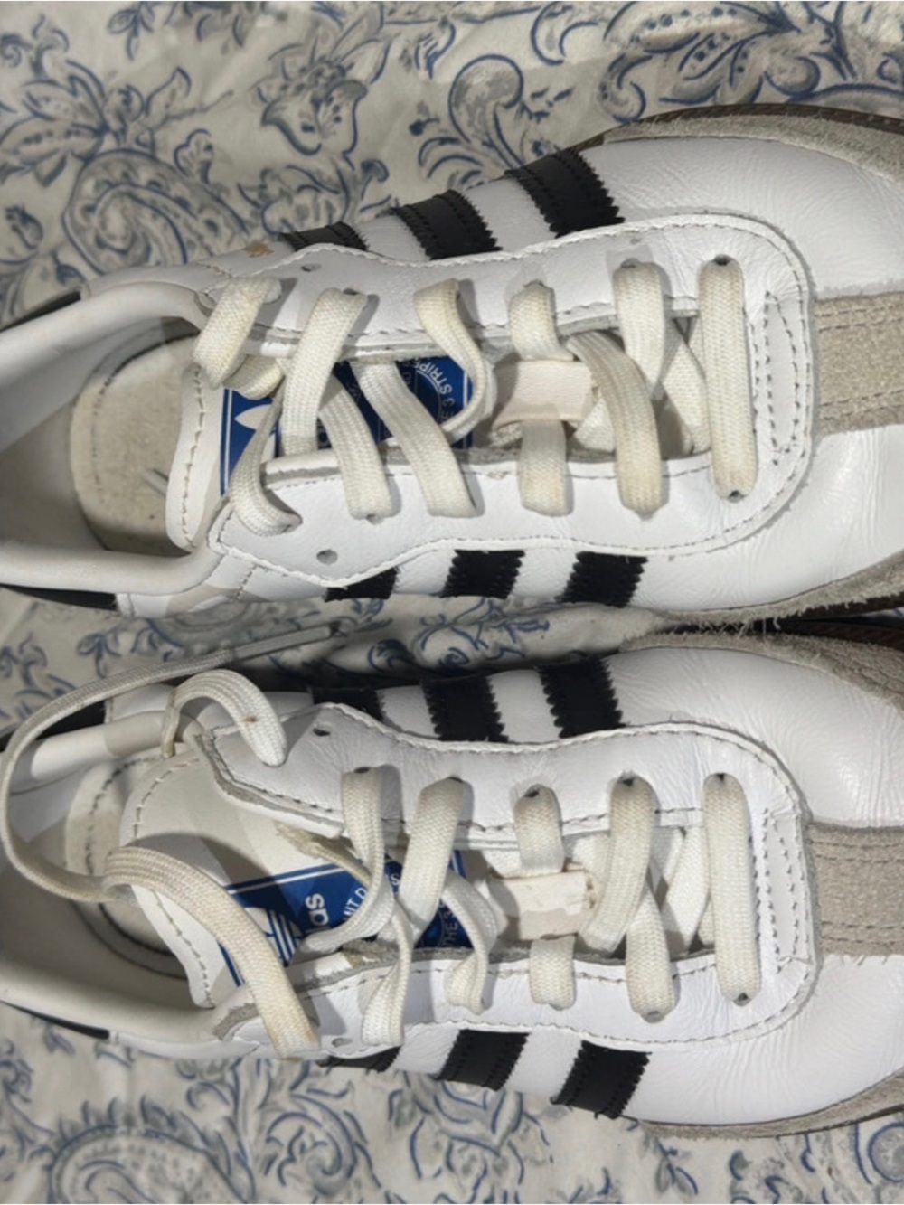 adidas White and Black Retro Leather Men’s Sneakers